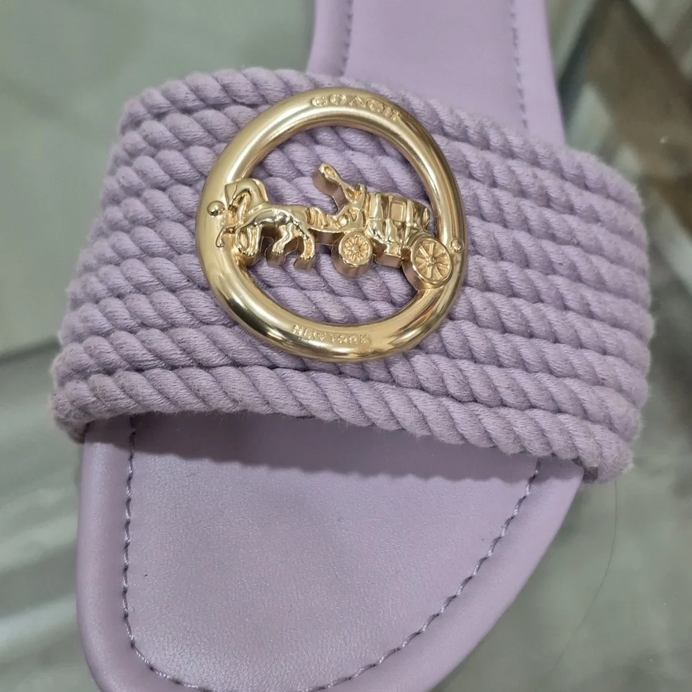 Coach Women's Purple Slide Sandals - Picture 8 of 10